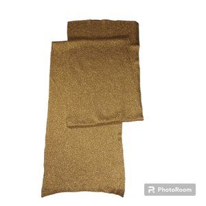 Gold Metallic knit scarf